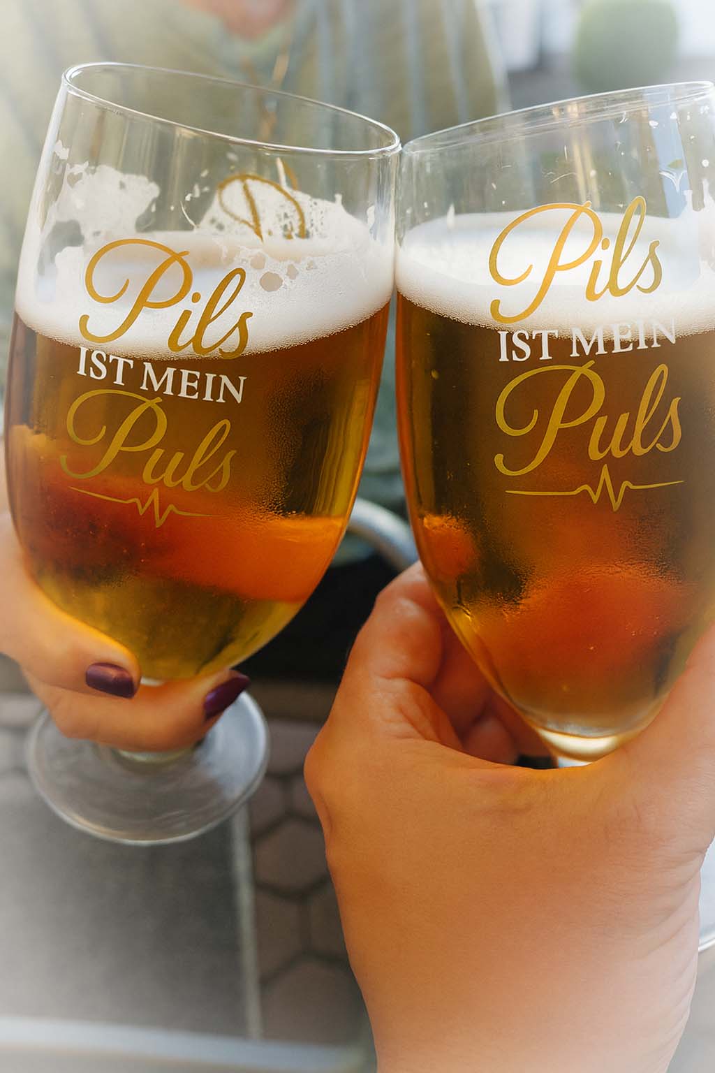 Pils ist mein Puls Bierglas | 0,5L Pils-Gral | Geschenk für Bierliebhaber